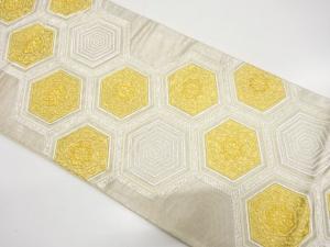 アンティーク　亀甲に華紋織り出し袋帯（材料）
